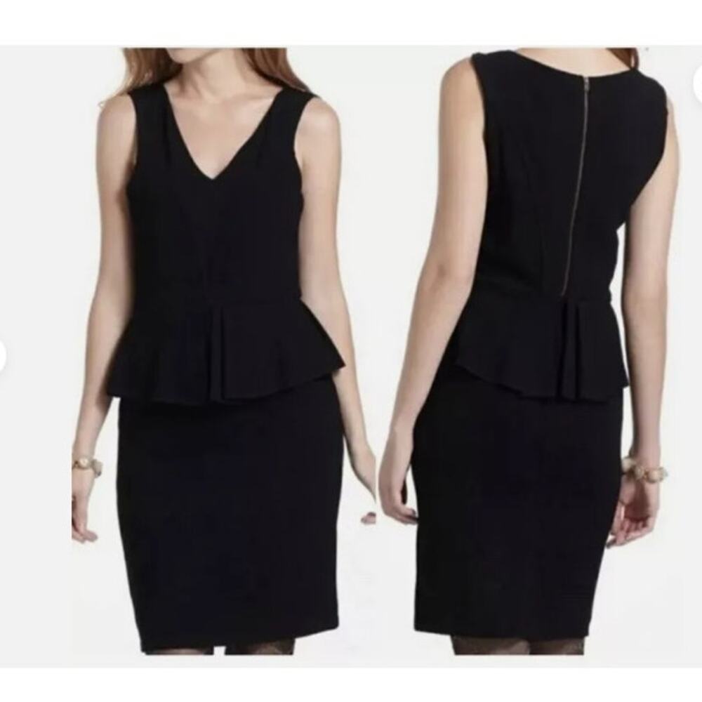 Ganni Miss Marple Black Knee Length Dress Size‎ Large